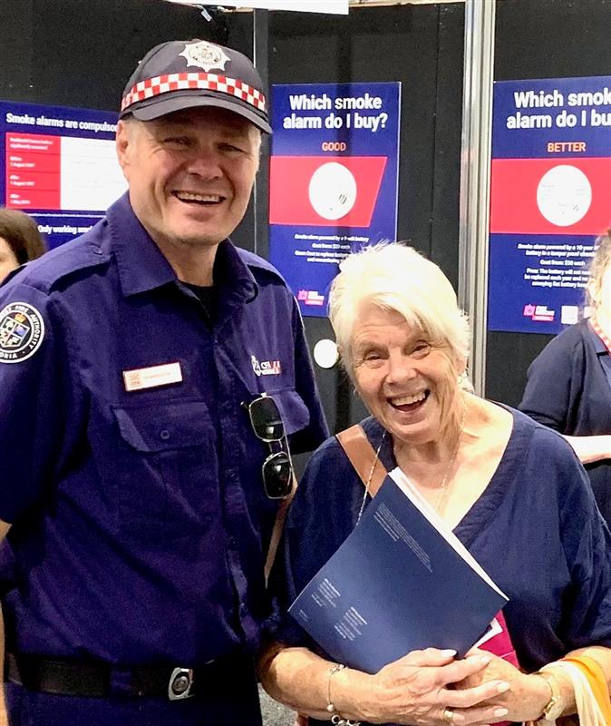 Dromana Fire Brigade member Tim Marchinton often attends expos in a Community Education Officer role